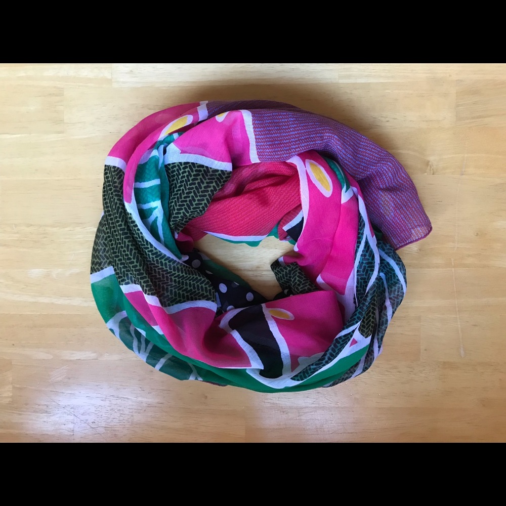 *$10 or FREE!* Bright Scarf - Pink and Green
